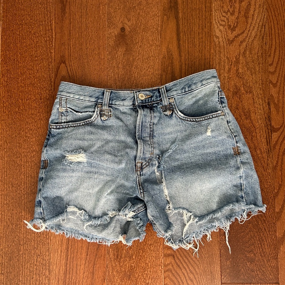 Free people distressed denim shorts